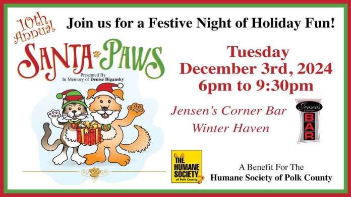 Humane Society of Polk County Celebrates 10th Annual Santa Paws Fundraiser