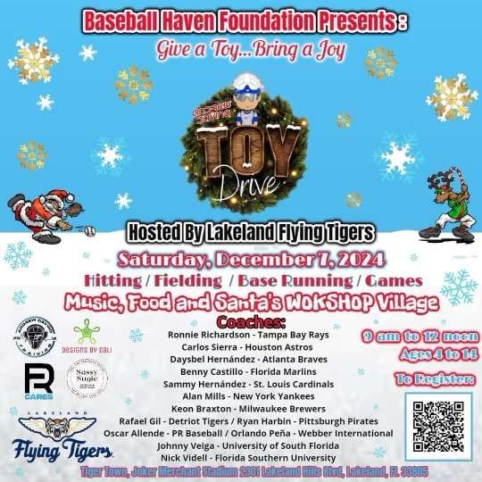 Baseball Haven Foundation’s 4th Annual Andrew Davino Toy Drive Clinic