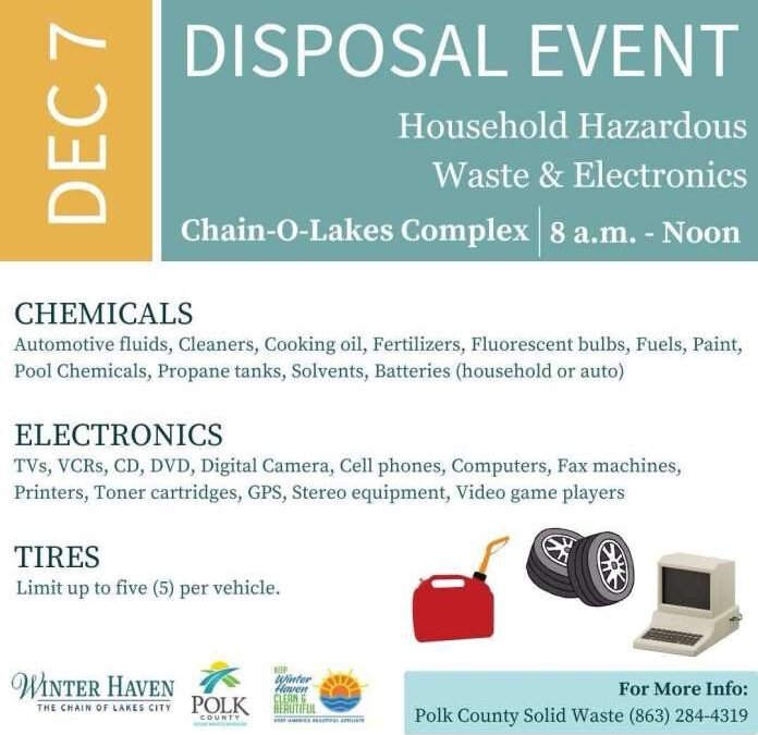 City of Winter Haven Hosting Disposal Event