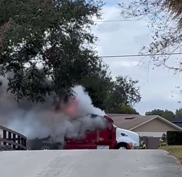 Semi Cab Catches Fire In Winter Haven, Causing Traffic Delays