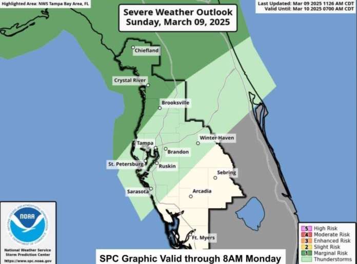 Thunderstorms Expected Early Monday in Polk County